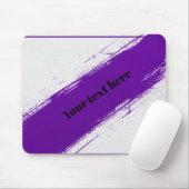 Custom Purple White Typography Design マウスパッド (マウス)