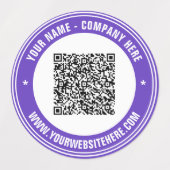 Custom QR Code and Text Business Labels Example ラベル (デザイン1)