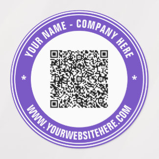 Custom QR Code and Text Business Labels Example ラベル