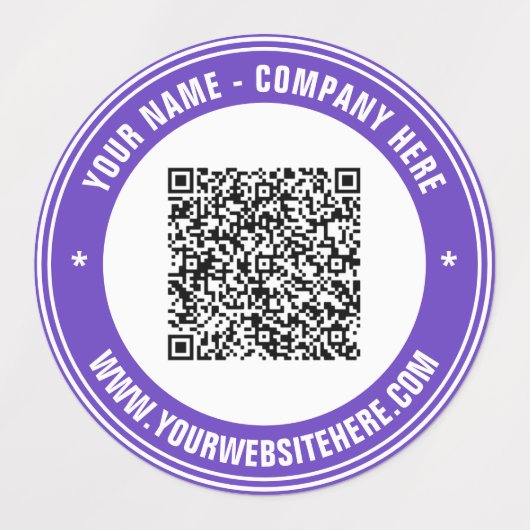 Custom QR Code and Text Business Labels Example ラベル (デザイン1)