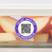 Custom QR Code and Text Business Labels Example ラベル (貼付)