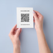 Custom QR Code and Text Promotional Business Flyer チラシ (手)