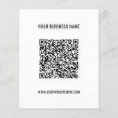 Custom QR Code and Text Promotional Business Flyer チラシ (裏面)