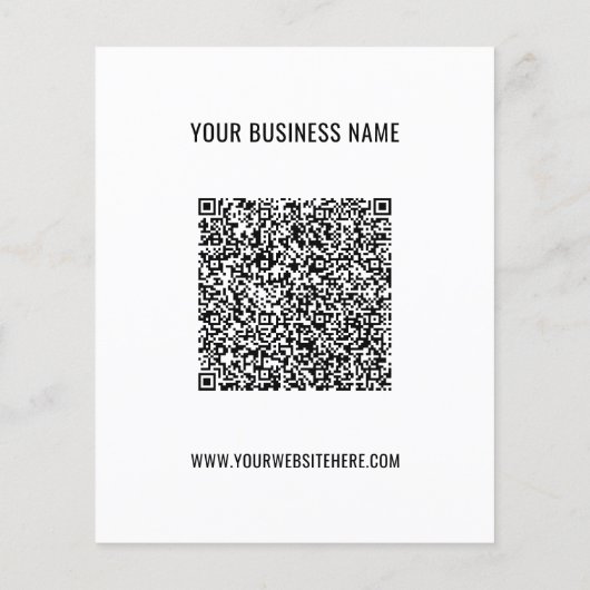 Custom QR Code and Text Promotional Business Flyer チラシ (裏面)