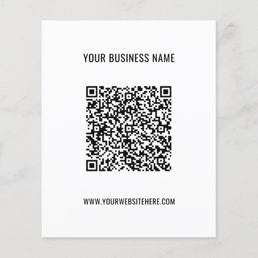 Custom QR Code and Text Promotional Business Flyer チラシ (正面)