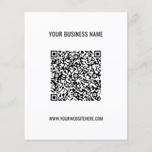 Custom QR Code and Text Promotional Business Flyer チラシ