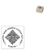 Custom QR Code and Text Round Rubber Stamp Example ラバースタンプ (押印)