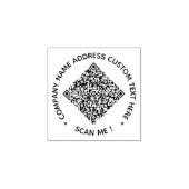 Custom QR Code and Text Round Rubber Stamp Example ラバースタンプ (インプリント)