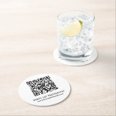 Custom QR Code Business ラウンドペーパーコースター (インサイチュ)
