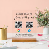 Custom QR Code Business Acrylic Sign アクリルサイン (ウェディング)