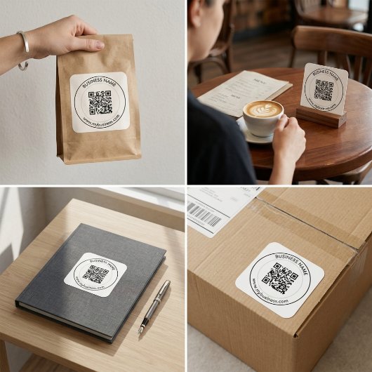 Custom QR Code Business Branding  スクエアシール