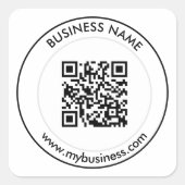 Custom QR Code Business Branding  スクエアシール (正面)