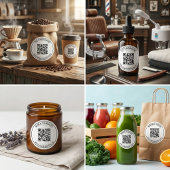 Custom QR Code Business Branding  ラウンドシール