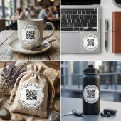 Custom QR Code Business Branding  ラウンドシール
