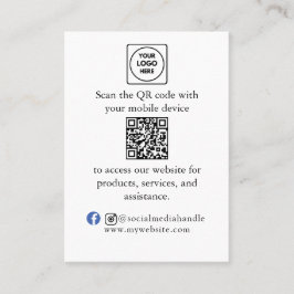 Custom QR Code Business Branding Card Menu 名刺