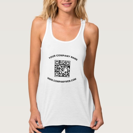 Custom QR Code Business Branding tank top タンクトップ (正面)