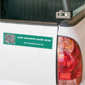 Custom QR Code Business Bumper Sticker Example バンパーステッカー (トラック上)
