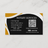 Custom QR Code Business Card for Mobile Notary  名刺 (裏面)
