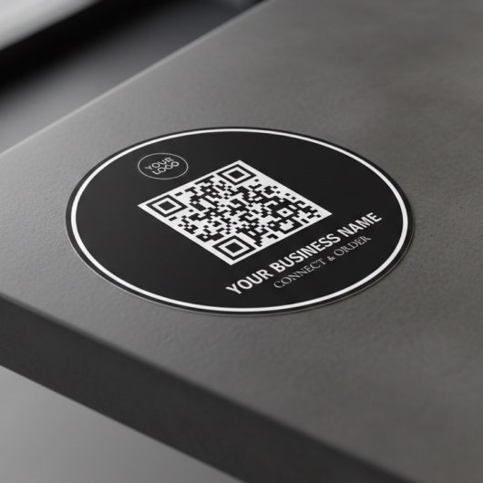 Custom QR Code Business Logo | Branding   ラウンドシール