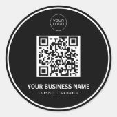 Custom QR Code Business Logo | Branding   ラウンドシール (正面)