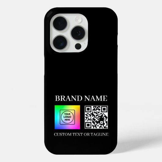 Custom QR Code Business Logo Branding iphone case Case-Mate iPhoneケース (裏面)