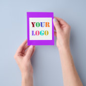 Custom QR Code Business Logo Promotional Flyers チラシ (手)