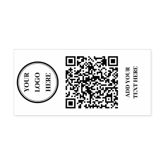 Custom QR Code & Business Logo Rubber Stamp ラバースタンプ (インプリント)