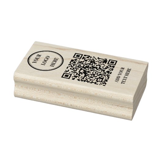 Custom QR Code & Business Logo Rubber Stamp ラバースタンプ (スタンプ)