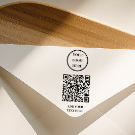 Custom QR Code & Business Logo Rubber Stamp ラバースタンプ