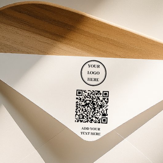 Custom QR Code & Business Logo Rubber Stamp ラバースタンプ