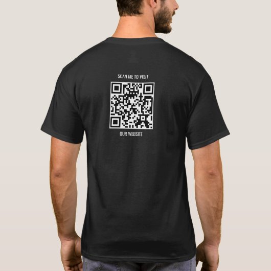 Custom QR Code Business Logo Shirt – Front & Back Tシャツ (裏面)