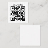 Custom QR Code Business | Text or Social Media スクエア名刺 (正面/裏面)