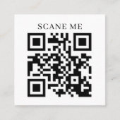 Custom QR Code Business | Text or Social Media スクエア名刺 (正面)