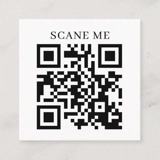 Custom QR Code Business | Text or Social Media スクエア名刺 (正面)