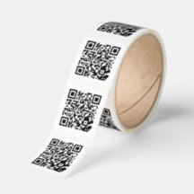 Custom QR Code Classic Round Sticker Roll