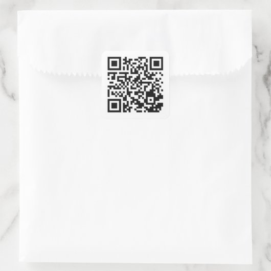 Custom QR Code Classic Round Sticker Sheet スクエアシール (バッグ)