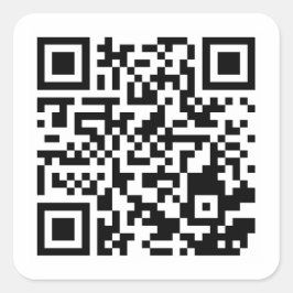 Custom QR Code Classic Round Sticker Sheet スクエアシール