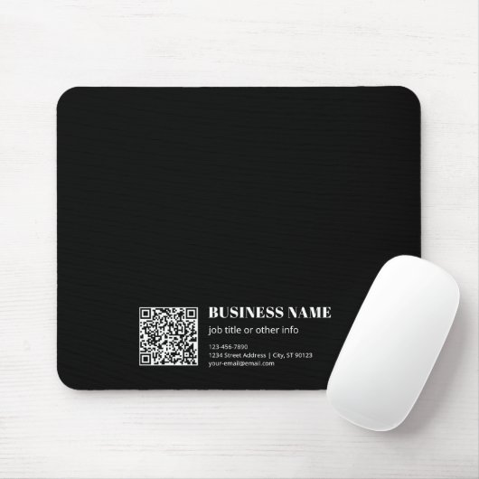 Custom QR code & Editable Retro-Modern Text マウスパッド (マウス)