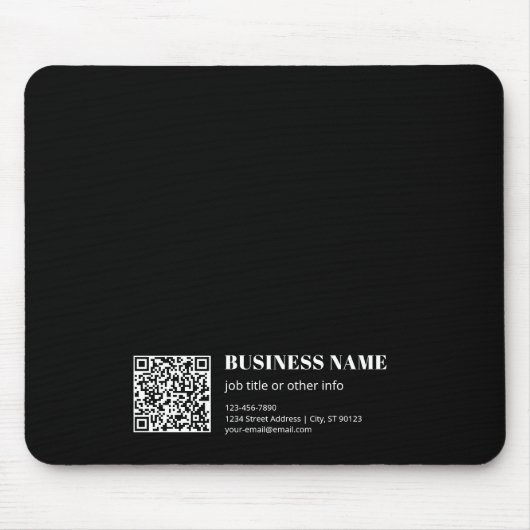 Custom QR code & Editable Retro-Modern Text マウスパッド (正面)