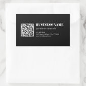 Custom QR code & Editable Retro-Modern Text 長方形シール (バッグ)