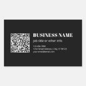 Custom QR code & Editable Retro-Modern Text 長方形シール (正面)