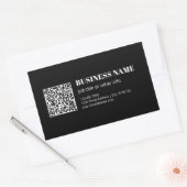 Custom QR code & Editable Retro-Modern Text 長方形シール (封筒)
