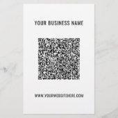 Custom QR Code Info Name Website Promotional Flyer チラシ (正面)