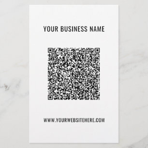 Custom QR Code Info Name Website Promotional Flyer チラシ