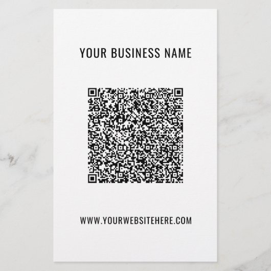 Custom QR Code Info Name Website Promotional Flyer チラシ (正面)