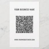 Custom QR Code Info Name Website Promotional Flyer チラシ (裏面)
