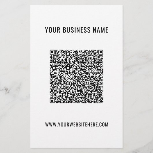 Custom QR Code Info Name Website Promotional Flyer チラシ (裏面)