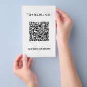 Custom QR Code Info Name Website Promotional Flyer チラシ (ハンドル)