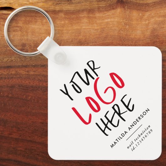 Custom QR Code & Logo Business Branding キーホルダー (正面)