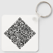 Custom QR Code & Logo Business Branding キーホルダー (裏面)